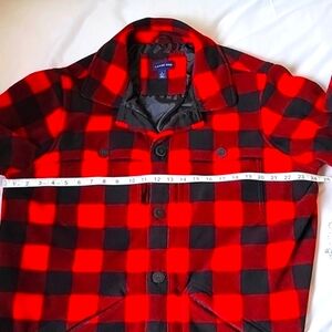 EUC Lands End Buffalo Plaid Fleece Soft Cozy ThermaCheck Fully Lined Jacket Mens